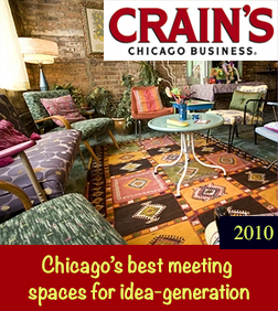 Crain's Chicago Business -Thinking Outside the Office -- The best places around Chicago to meet, greet and socialize By Michelle Evans